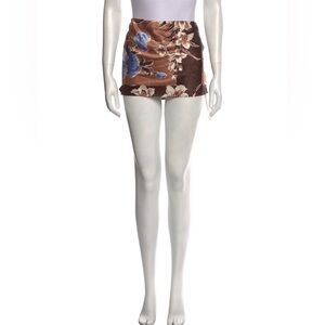 Reformation Silk Floral Mini Skirt Size Small